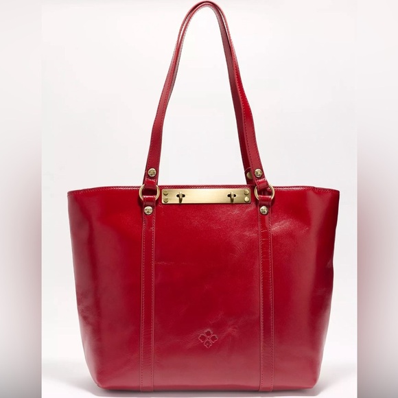 PATRICIA NASH Discovery Leather Bonzano Tote Ruby Red Large Bag AUTHENTIC NWT - Picture 13 of 14